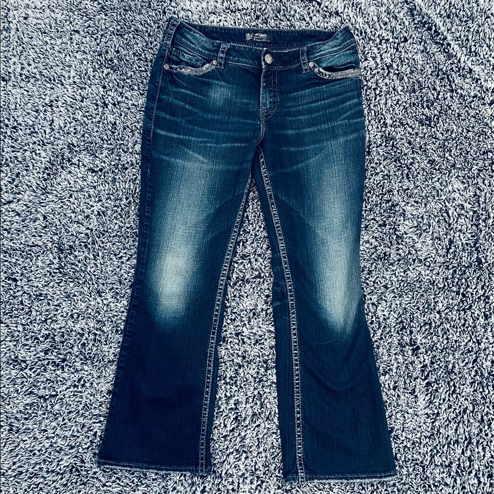 Silver Suki Bootcut Dark Wash Mid Rise Jeans 33